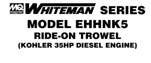 Whiteman Ride On Trowels