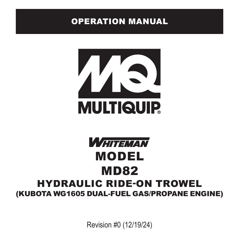 Whiteman Ride On Trowels